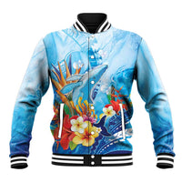 Polynesia Humpback Whale Baseball Jacket Ocean Style LT05 Unisex Blue - Polynesian Pride