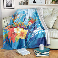 Polynesia Humpback Whale Blanket Ocean Style LT05 Blue - Polynesian Pride