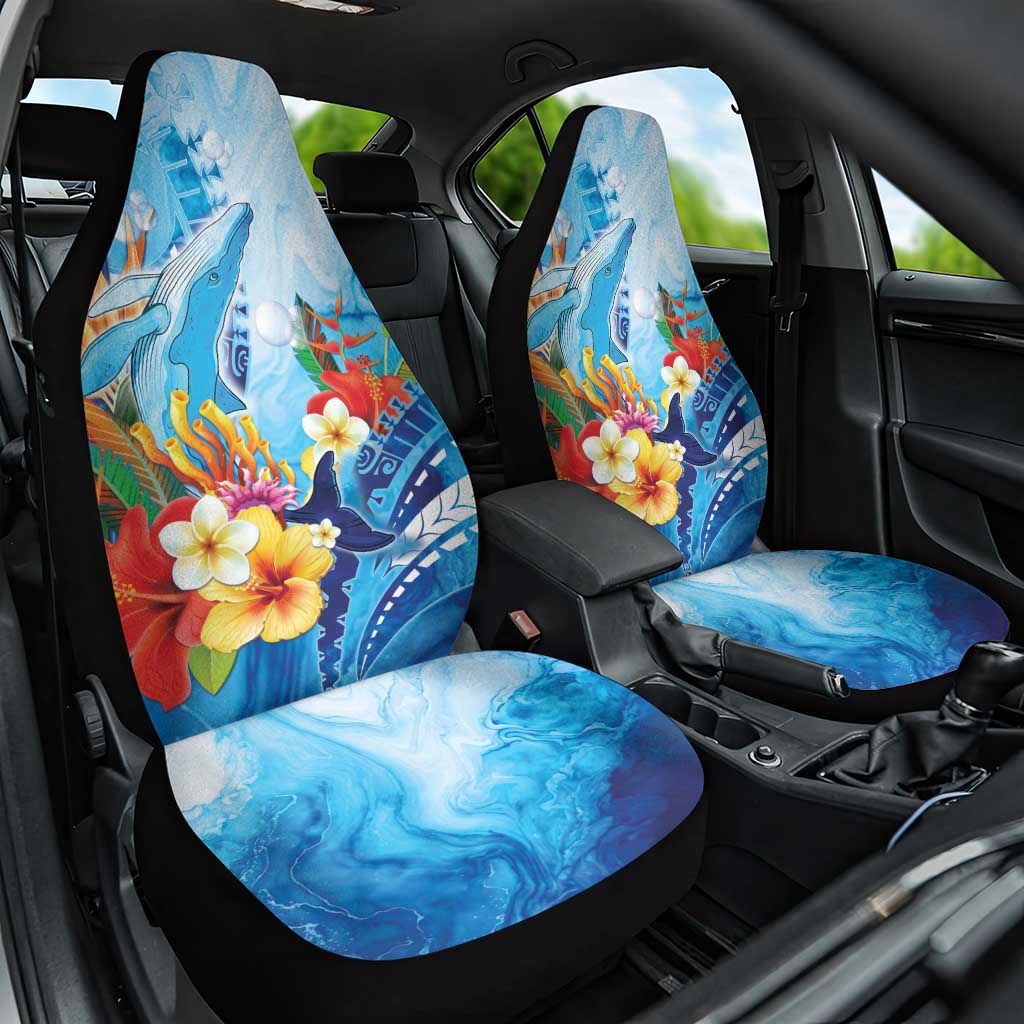 Polynesia Humpback Whale Car Seat Cover Ocean Style LT05 One Size Blue - Polynesian Pride