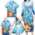 Polynesia Humpback Whale Family Matching Long Sleeve Bodycon Dress and Hawaiian Shirt Ocean Style