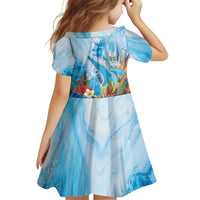 Polynesia Humpback Whale Kid Short Sleeve Dress Ocean Style LT05 - Polynesian Pride