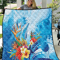 Polynesia Humpback Whale Quilt Ocean Style LT05 Blue - Polynesian Pride