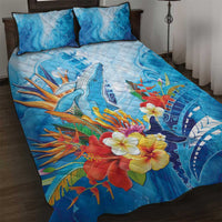Polynesia Humpback Whale Quilt Bed Set Ocean Style LT05 Blue - Polynesian Pride