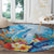 Polynesia Humpback Whale Round Carpet Ocean Style