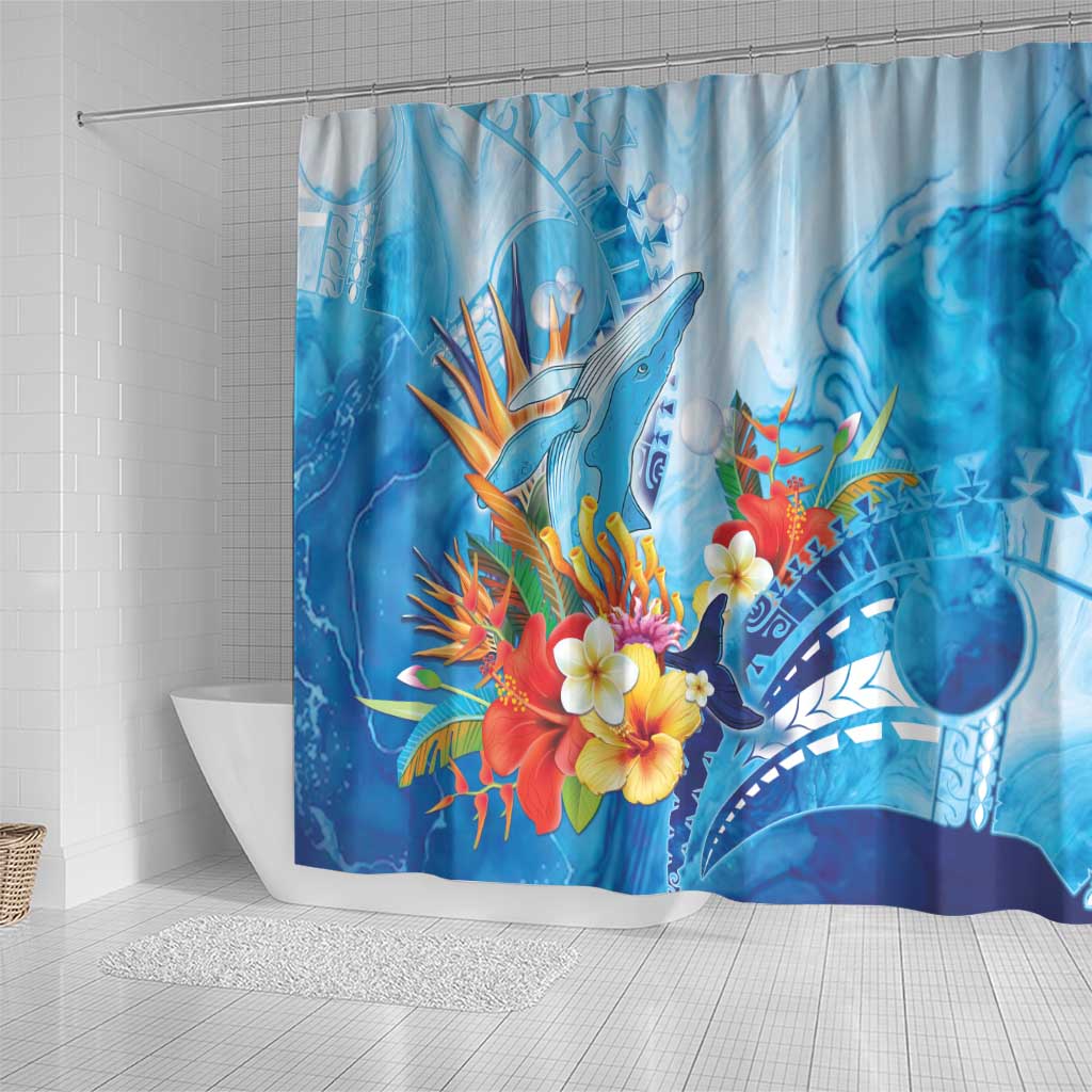 Polynesia Humpback Whale Shower Curtain Ocean Style LT05 - Polynesian Pride