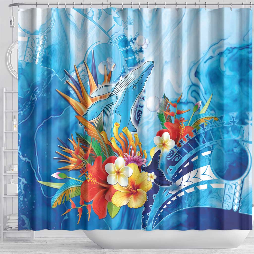 Polynesia Humpback Whale Shower Curtain Ocean Style LT05 - Polynesian Pride