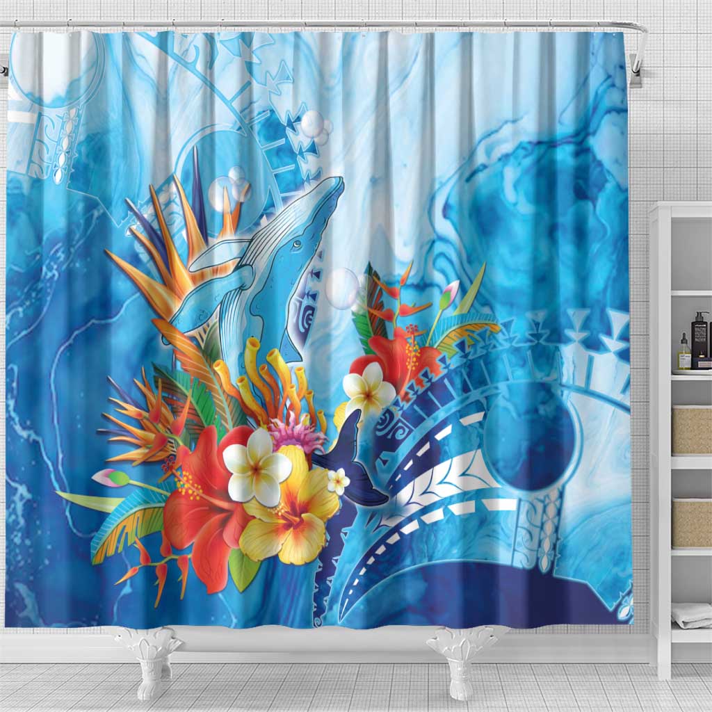 Polynesia Humpback Whale Shower Curtain Ocean Style LT05 - Polynesian Pride