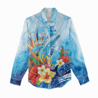 Polynesia Humpback Whale Women Casual Shirt Ocean Style LT05 - Polynesian Pride