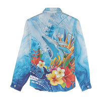 Polynesia Humpback Whale Women Casual Shirt Ocean Style LT05 - Polynesian Pride