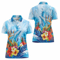Polynesia Humpback Whale Women Polo Shirt Ocean Style LT05 - Polynesian Pride