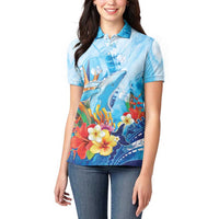 Polynesia Humpback Whale Women Polo Shirt Ocean Style LT05 - Polynesian Pride