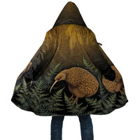 New Zealand Kiwi Bird Cloak Silver Fern Mix Maori Pattern LT05 Unisex Brown - Polynesian Pride