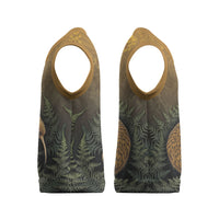 New Zealand Kiwi Bird Christmas Knitted V-Neck Vest Silver Fern Mix Maori Pattern LT05 - Polynesian Pride