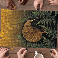 New Zealand Kiwi Bird Puzzle Silver Fern Mix Maori Pattern LT05 - Polynesian Pride