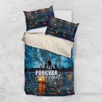 Hawaii Memorial Day Lantern Floating Bedding Set Always In Our Hearts LT05 US Twin 172cm x 218cm Blue - Polynesian Pride