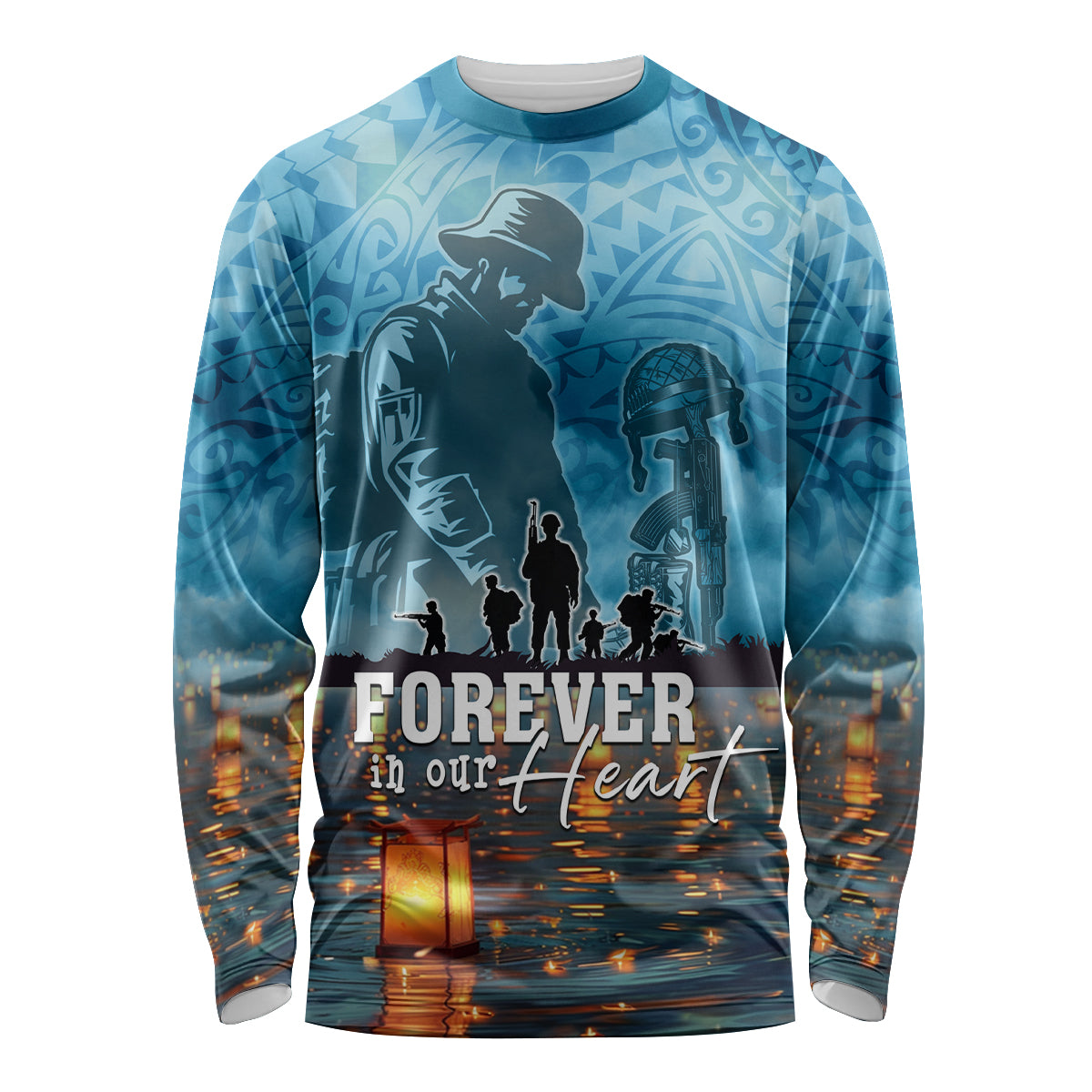 Hawaii Memorial Day Lantern Floating Long Sleeve Shirt Always In Our Hearts LT05 Unisex Blue - Polynesian Pride