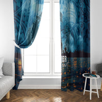 Hawaii Memorial Day Lantern Floating Window Curtain Always In Our Hearts LT05 - Polynesian Pride
