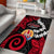 Tahiti Heiva Festival Area Rug Floral Pattern With Coat Of Arms