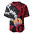 Tahiti Heiva Festival Baseball Jersey Floral Pattern With Coat Of Arms