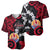 Tahiti Heiva Festival Baseball Jersey Floral Pattern With Coat Of Arms