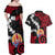 Tahiti Heiva Festival Couples Matching Off Shoulder Maxi Dress and Hawaiian Shirt Floral Pattern With Coat Of Arms