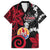 Tahiti Heiva Festival Family Matching Short Sleeve Bodycon Dress and Hawaiian Shirt Floral Pattern With Coat Of Arms