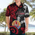 Tahiti Heiva Festival Hawaiian Shirt Floral Pattern With Coat Of Arms