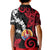 Tahiti Heiva Festival Kid Polo Shirt Floral Pattern With Coat Of Arms