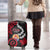 Tahiti Heiva Festival Luggage Cover Floral Pattern With Coat Of Arms