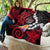 Tahiti Heiva Festival Quilt Floral Pattern With Coat Of Arms