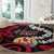 Tahiti Heiva Festival Round Carpet Floral Pattern With Coat Of Arms