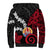 Tahiti Heiva Festival Sherpa Hoodie Floral Pattern With Coat Of Arms