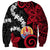 Tahiti Heiva Festival Sweatshirt Floral Pattern With Coat Of Arms