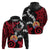 Tahiti Heiva Festival Zip Hoodie Floral Pattern With Coat Of Arms