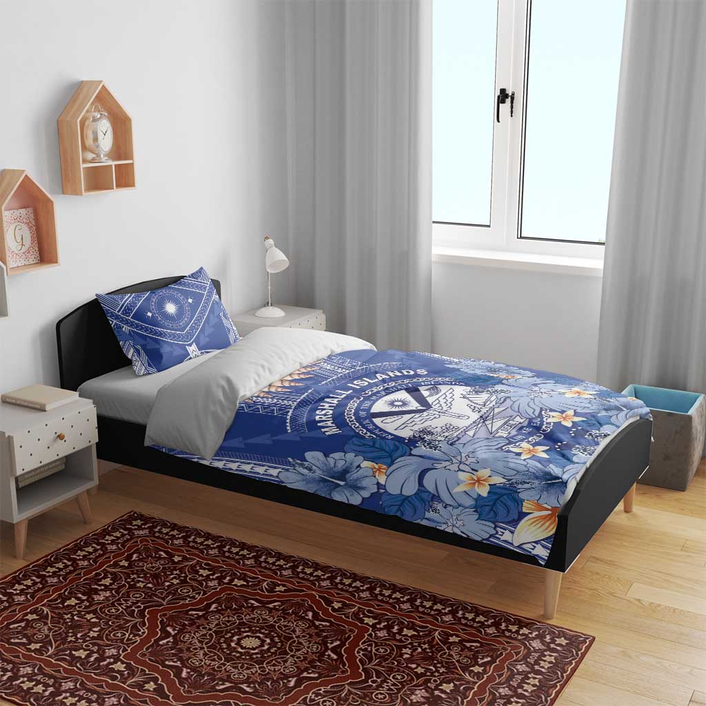 Marshall Islands Jemenei Day Bedding Set Polynesian Tribal Tattoo Seashell Necklace LT05 - Polynesian Pride
