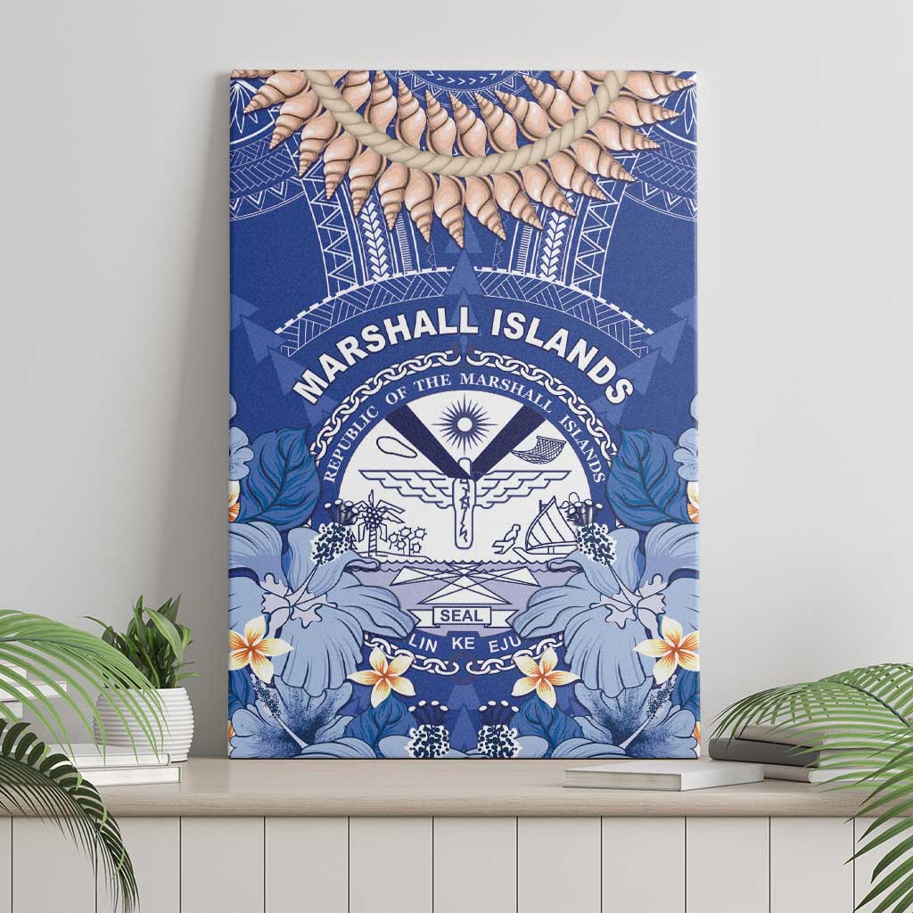 Marshall Islands Jemenei Day Canvas Wall Art Polynesian Tribal Tattoo Seashell Necklace LT05 - Polynesian Pride