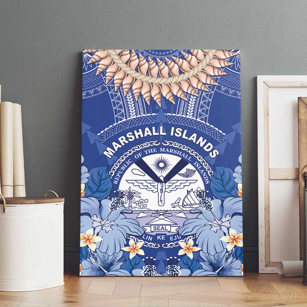 Marshall Islands Jemenei Day Canvas Wall Art Polynesian Tribal Tattoo Seashell Necklace LT05 - Polynesian Pride