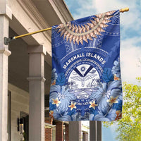 Marshall Islands Jemenei Day Garden Flag Polynesian Tribal Tattoo Seashell Necklace LT05 House Flag Blue - Polynesian Pride