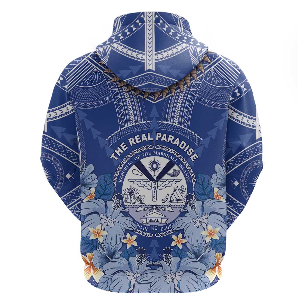 Marshall Islands Jemenei Day Hoodie Polynesian Tribal Tattoo Seashell Necklace LT05 - Polynesian Pride