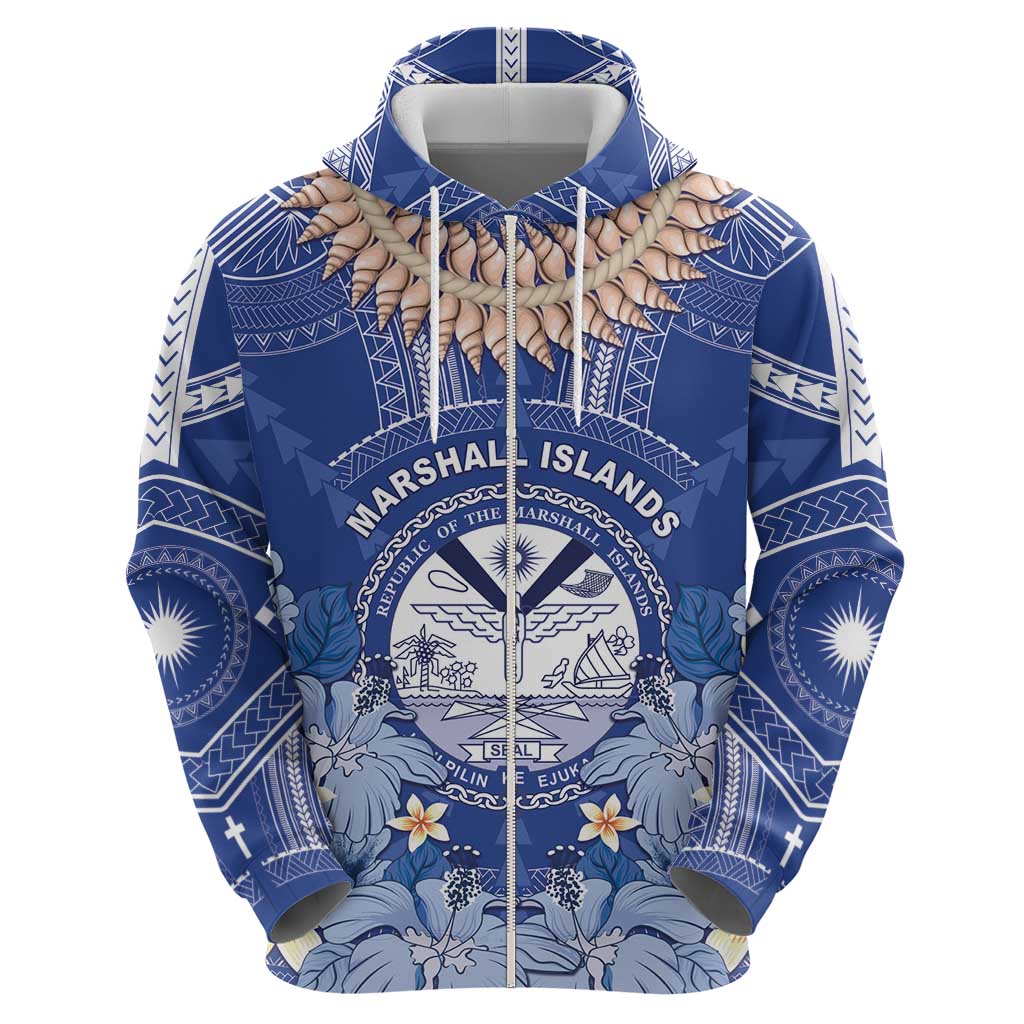 Marshall Islands Jemenei Day Hoodie Polynesian Tribal Tattoo Seashell Necklace LT05 - Polynesian Pride