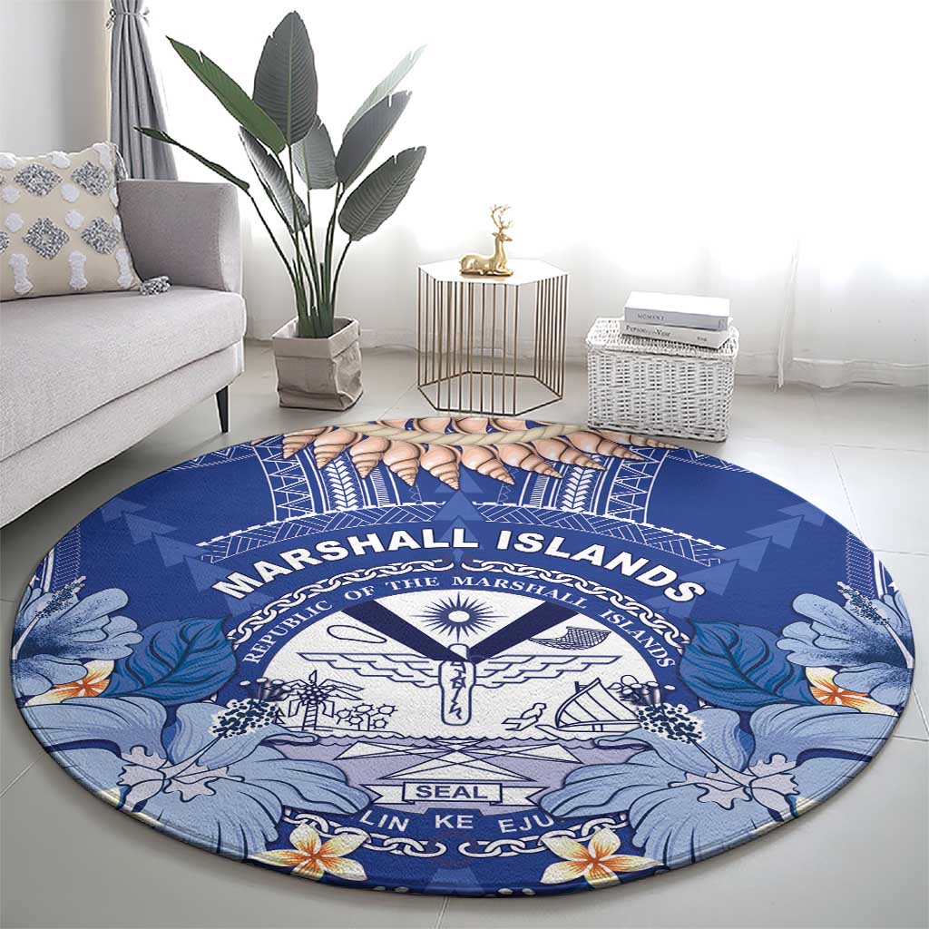 Marshall Islands Jemenei Day Round Carpet Polynesian Tribal Tattoo Seashell Necklace LT05 - Polynesian Pride
