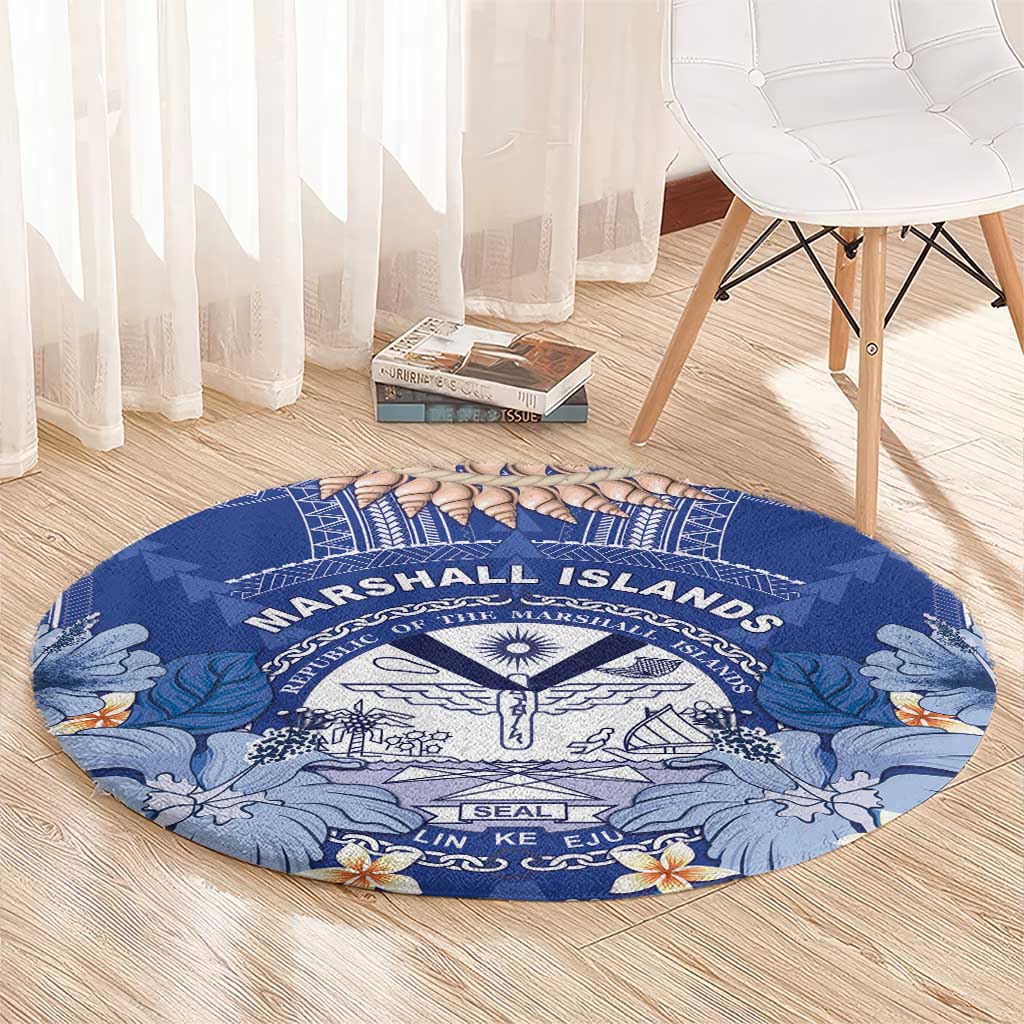 Marshall Islands Jemenei Day Round Carpet Polynesian Tribal Tattoo Seashell Necklace LT05 - Polynesian Pride