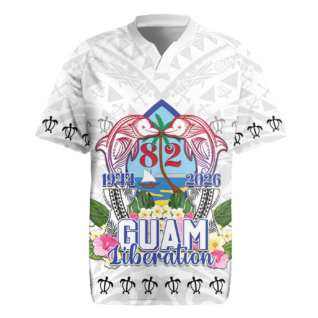Guam Chamorro Liberation Day Rugby Jersey 82nd Anniversary LT05 White - Polynesian Pride