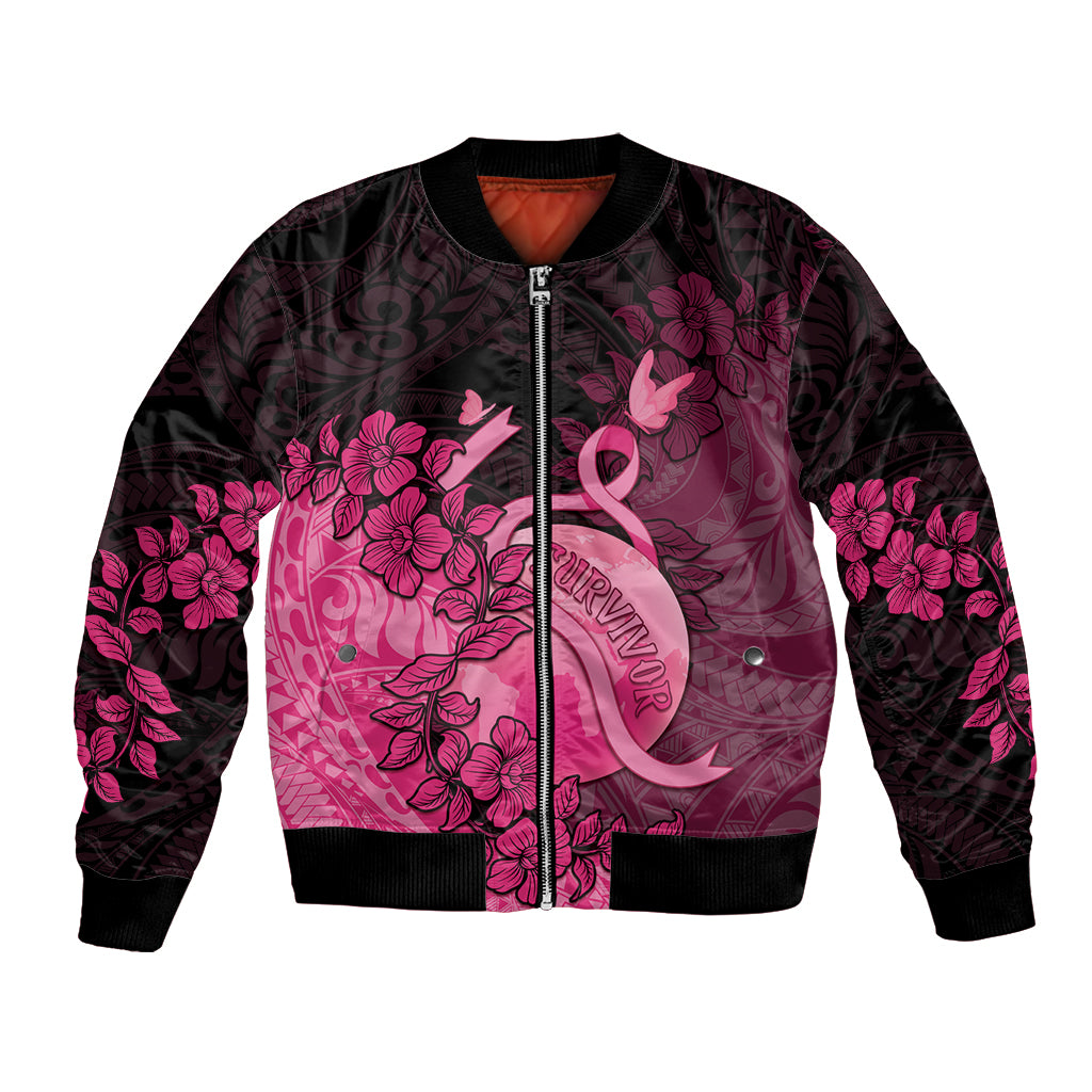 Personalised Cancer Fighter Bomber Jacket I Beat Cancer LT05 Unisex Pink - Polynesian Pride