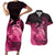 Personalised Cancer Fighter Couples Matching Short Sleeve Bodycon Dress and Hawaiian Shirt I Beat Cancer