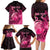 Personalised Cancer Fighter Family Matching Long Sleeve Bodycon Dress and Hawaiian Shirt I Beat Cancer