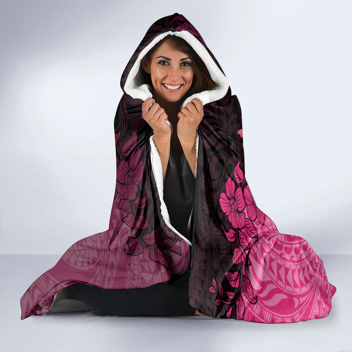 Cancer Fighter Hooded Blanket I Beat Cancer LT05 - Polynesian Pride