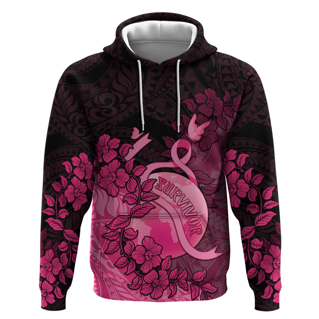 Personalised Cancer Fighter Hoodie I Beat Cancer LT05 Pullover Hoodie Pink - Polynesian Pride