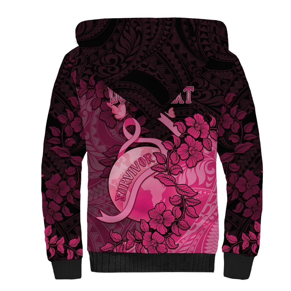 Personalised Cancer Fighter Sherpa Hoodie I Beat Cancer LT05 - Polynesian Pride