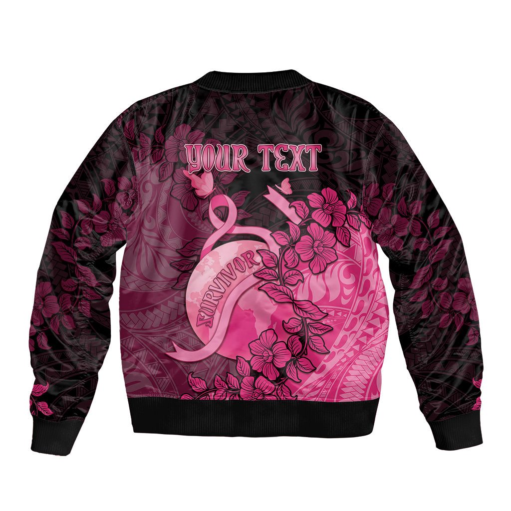 Personalised Cancer Fighter Sleeve Zip Bomber Jacket I Beat Cancer LT05 - Polynesian Pride